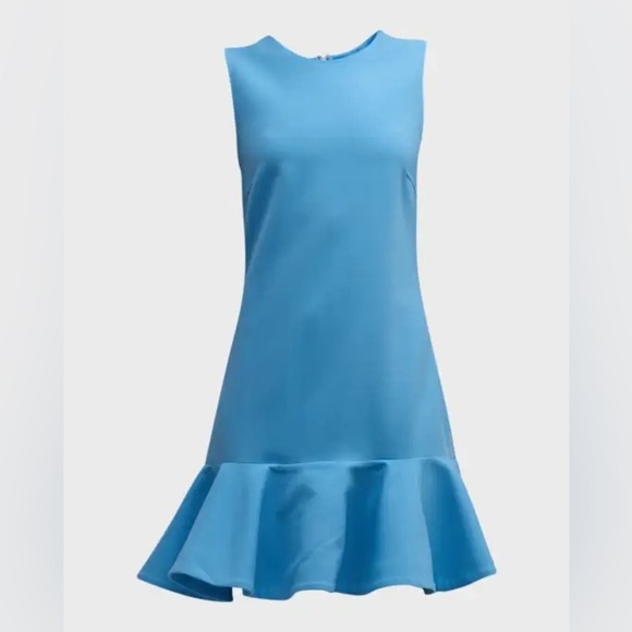 OSCAR DE LA RENTA Jewel Neck Drop Waist Ruffle Sleeveless Mini Dress Size 2 NWT - Picture 12 of 12